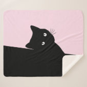 Sly Black Cat Pink Sherpadecke (Vorderseite (Horizontal))