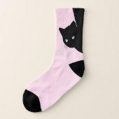 Sly Black Cat Pink Socken (Links - Außen)