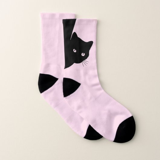 Sly Black Cat Pink Socken (Paar)