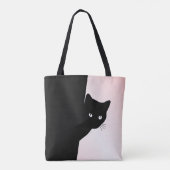 Sly Black Cat Pink Tasche (Rückseite)