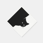 Sly Black Cat Serviette (Ecke)