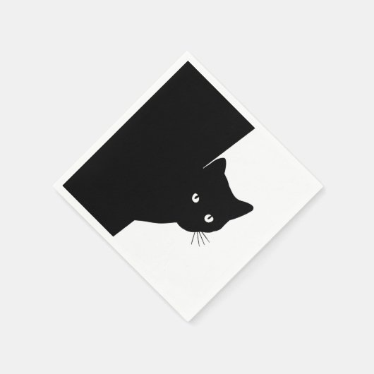 Sly Black Cat Serviette (Ecke)