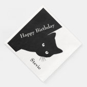 Sly Black Cat Serviette (Ecke)
