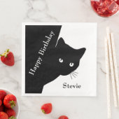 Sly Black Cat Serviette (Beispiel)
