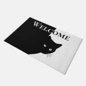 Sly Black Cat Welcome Doormat Fußmatte (Schrägansicht)