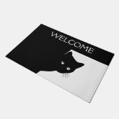 Sly Black Cat Welcome Fußmatte (Schrägansicht)