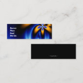 Sly Blue und Gold Mini Visitenkarte (Vorne/Hinten)