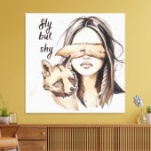 Sly but Shy Leinwanddruck (Insitu (Wohnzimmer))