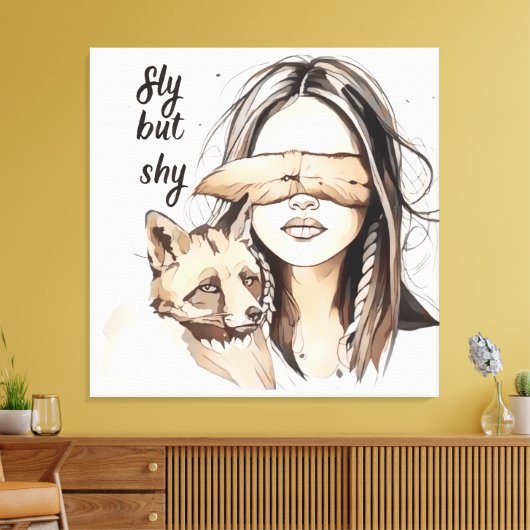 Sly but Shy Leinwanddruck (Insitu (Wohnzimmer))