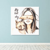 Sly but Shy Leinwanddruck (Insitu (Holzboden))