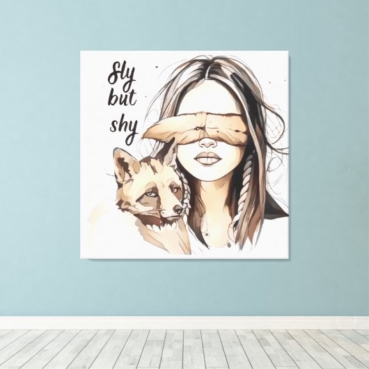 Sly but Shy Leinwanddruck (Insitu (Holzboden))