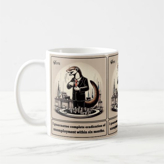 Sly Deals: Der verrückte Weasel-Politiker Kaffeetasse (Links)