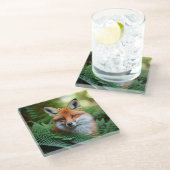 "Sly: Der Fuchs im Schatten" Glasuntersetzer (Schrägansicht)