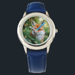 "Sly: Der Fuchs im Schatten" Kinder beobachten Armbanduhr<br><div class="desc">Hinter den Büschen versteckt sich ein syloniger Orangenfuchs</div>