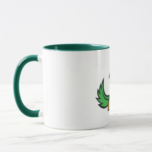 Sly Duck - spielerische und kühne Duck-Mascot-Tass Tasse (Links)