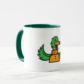 Sly Duck - spielerische und kühne Duck-Mascot-Tass Tasse (Vorderseite Links)