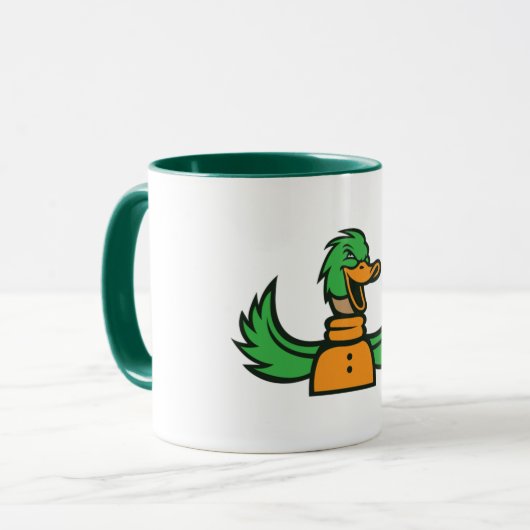 Sly Duck - spielerische und kühne Duck-Mascot-Tass Tasse (Vorderseite Links)