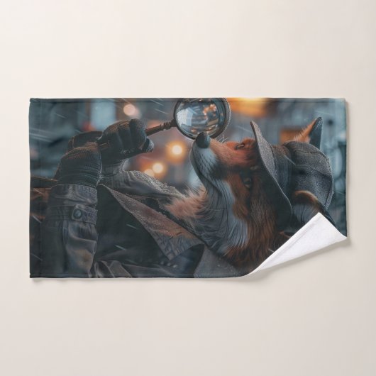 Sly fox Detektiv in noir Einstellung Handtuch (Handtuch)