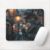 Sly fox Detektiv in noir Einstellung Mousepad (Mit Mouse)