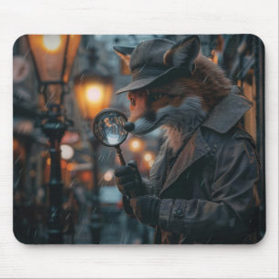 Sly fox Detektiv in noir Einstellung Mousepad