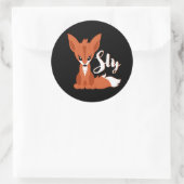 Sly Fox Runder Aufkleber (Tasche)
