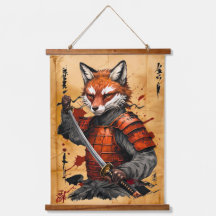 Sly Fox Samurai Warrior - Japanischer Tintenstil