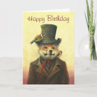 Sly Fox und Goldfinch Grüße Card