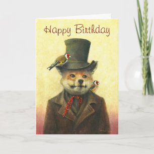 Sly Fox und Goldfinch Grüße Card Dankeskarte