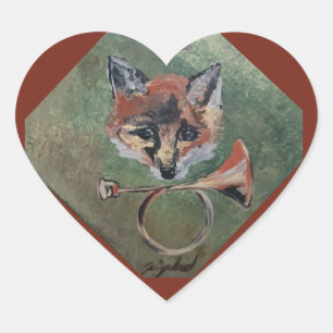 Sly Mr Fox Herz-Aufkleber