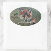 Sly Mr Fox Ovaler Aufkleber (Tasche)