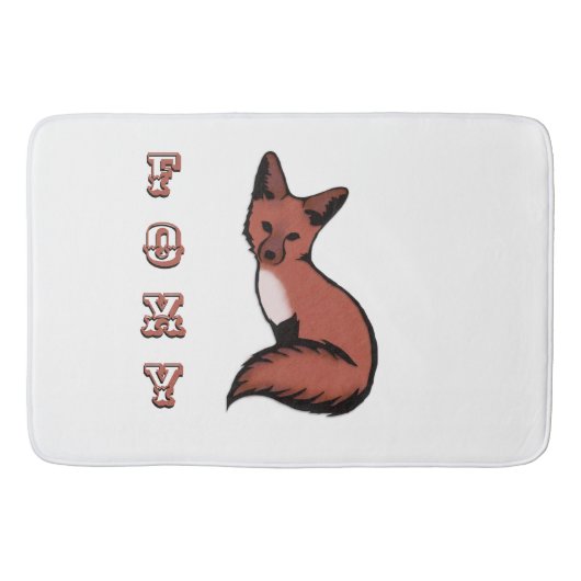 Sly Red Foxy Fox Badematte (Vorderseite)