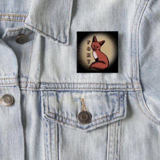 Sly Red Foxy Fox Button (Beispiel)
