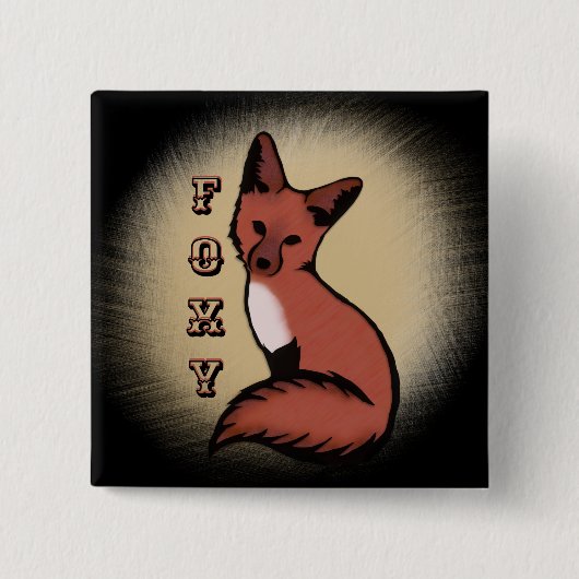 Sly Red Foxy Fox Button (Vorderseite)