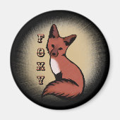 Sly Red Foxy Fox Magnet (Vorne)