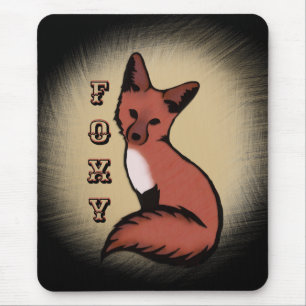 Sly Red Foxy Fox Mousepad