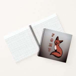 Sly Red Foxy Fox Notizblock