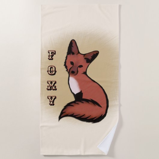 Sly Red Foxy Fox Strandtuch (Vorderseite)