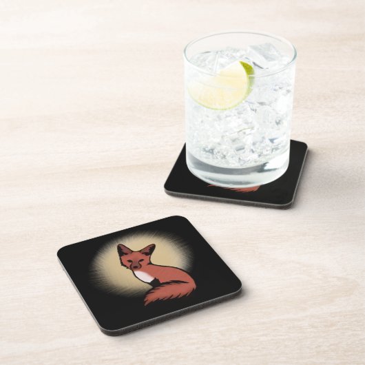Sly Red Foxy Fox Untersetzer (Rechte Seite)
