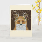 Sly Sylvie the Fox greeting card Karte (Gelbe Blume)