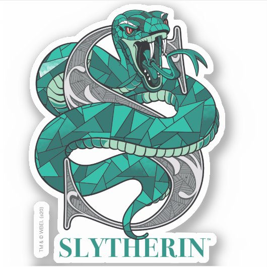 SLYTHERIN™ Crosshatched Emblem Aufkleber (Vorderseite)