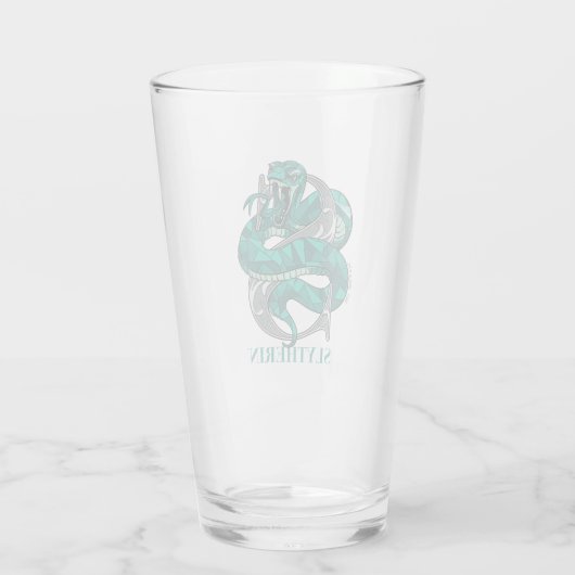 SLYTHERIN™ Crosshatched Emblem Glas (Rückseite)