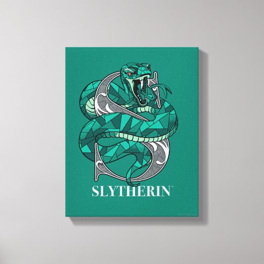 SLYTHERIN™ Crosshatched Emblem Leinwanddruck (Vorderseite)