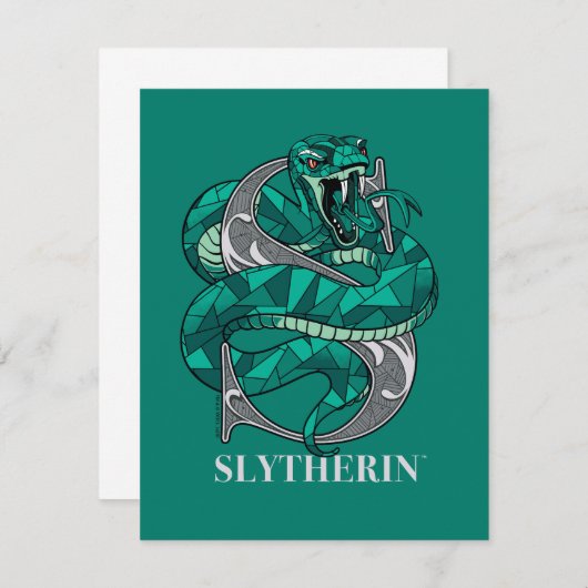 SLYTHERIN™ Crosshatched Emblem Mitteilungskarte (Vorne/Hinten)