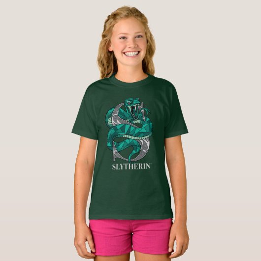 SLYTHERIN™ Crosshatched Emblem T-Shirt (Vorne ganz)