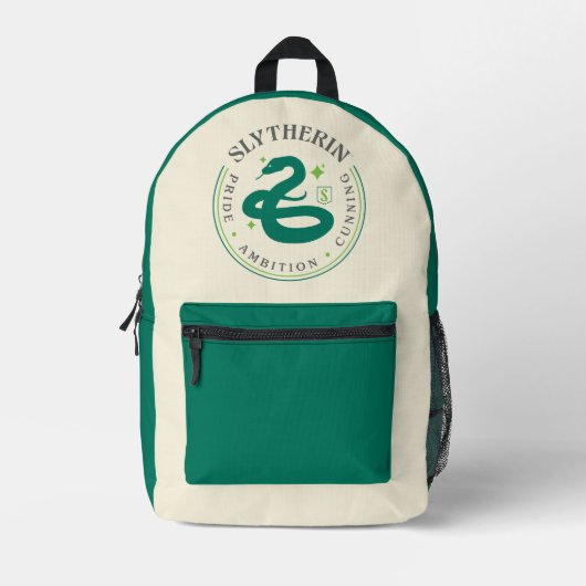 SLYTHERIN™ Green Snake House Pride Abzeichen Bedruckter Rucksack (Vorderseite)