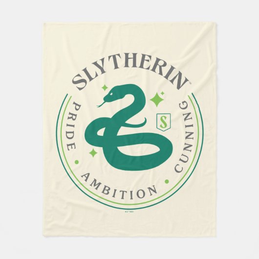 SLYTHERIN™ Green Snake House Pride Abzeichen Fleecedecke (Vorderseite)