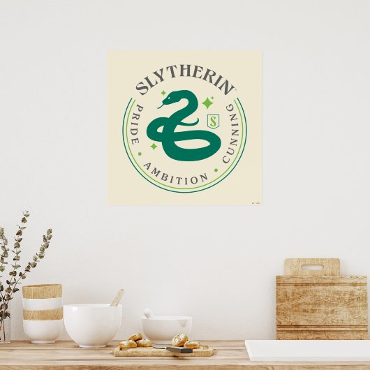 SLYTHERIN™ Green Snake House Pride Abzeichen Poster (Küche)