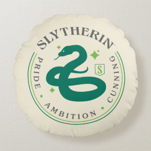 SLYTHERIN™ Green Snake House Pride Abzeichen Rundes Kissen