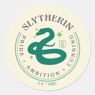 SLYTHERIN™ Grünes Schlangen-Haus-Stolz-Abzeichen Runder Aufkleber