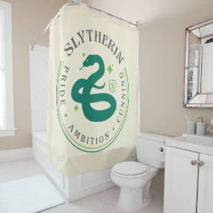 SLYTHERIN™ Grünes Schlangenhaus Stolz Abzeichen Duschvorhang